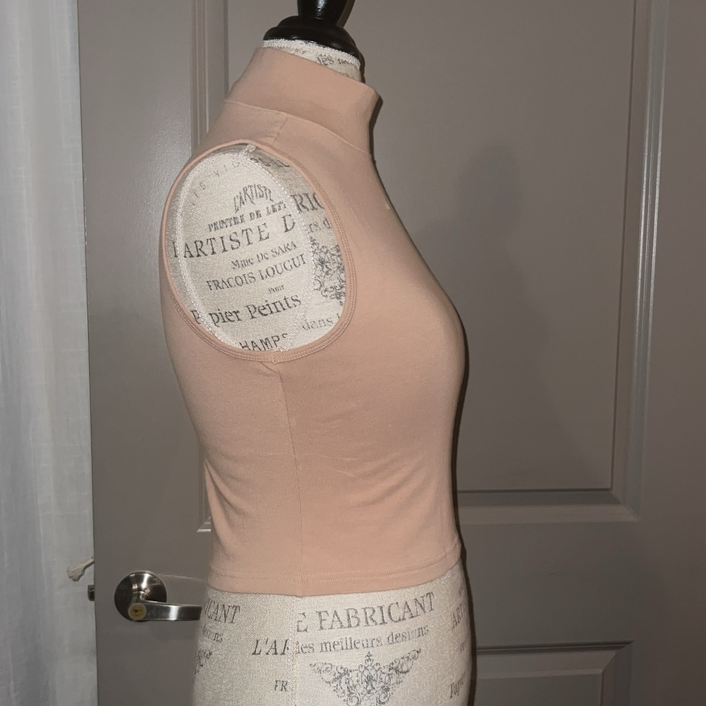Nike Sportswear Collection Essentials Women's Sleeveless Mock Top Tan Hemp Small - Picture 5 of 11